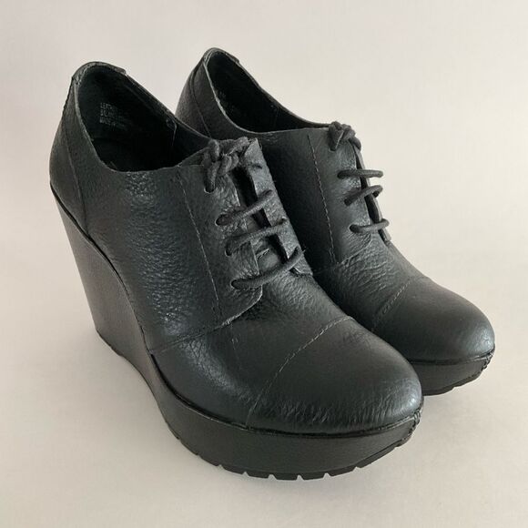 Korks Leather Janelle Wedge Lace-Up Cap-toe Shoes 6.5 - Picture 12 of 13
